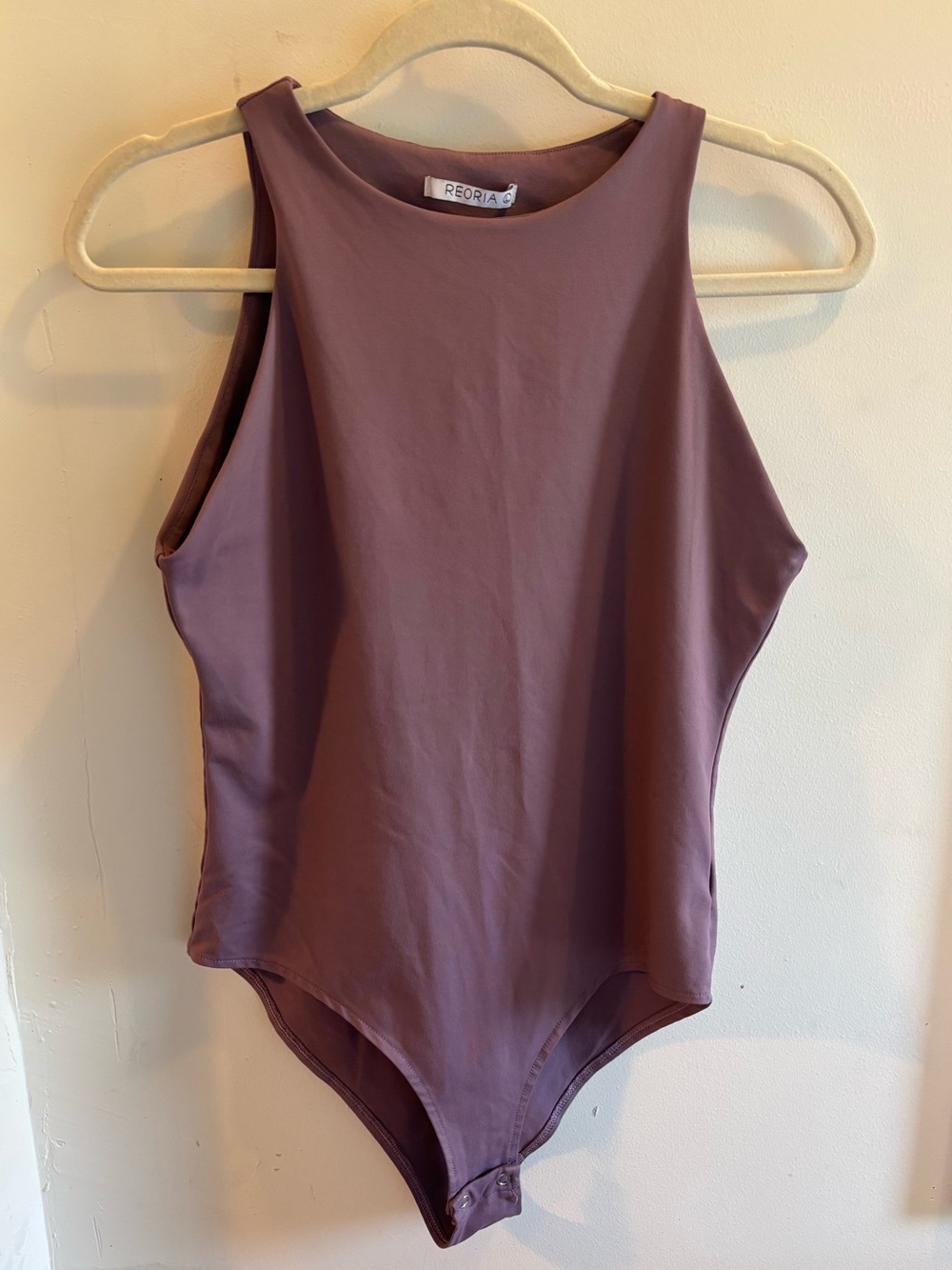 Reoria Mauve Sleeveless Crewneck Bodysuit